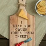 wood burned cheese tray craft