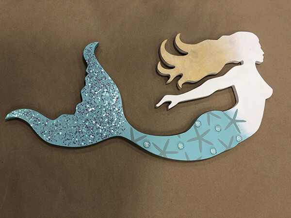 Painted mermaid craft project