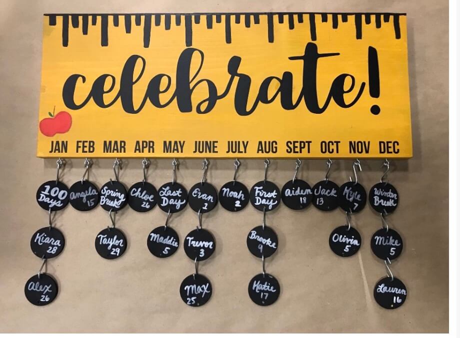back to school calendar celebrate