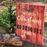 christmas family sign diy