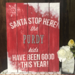 pallet santa sign