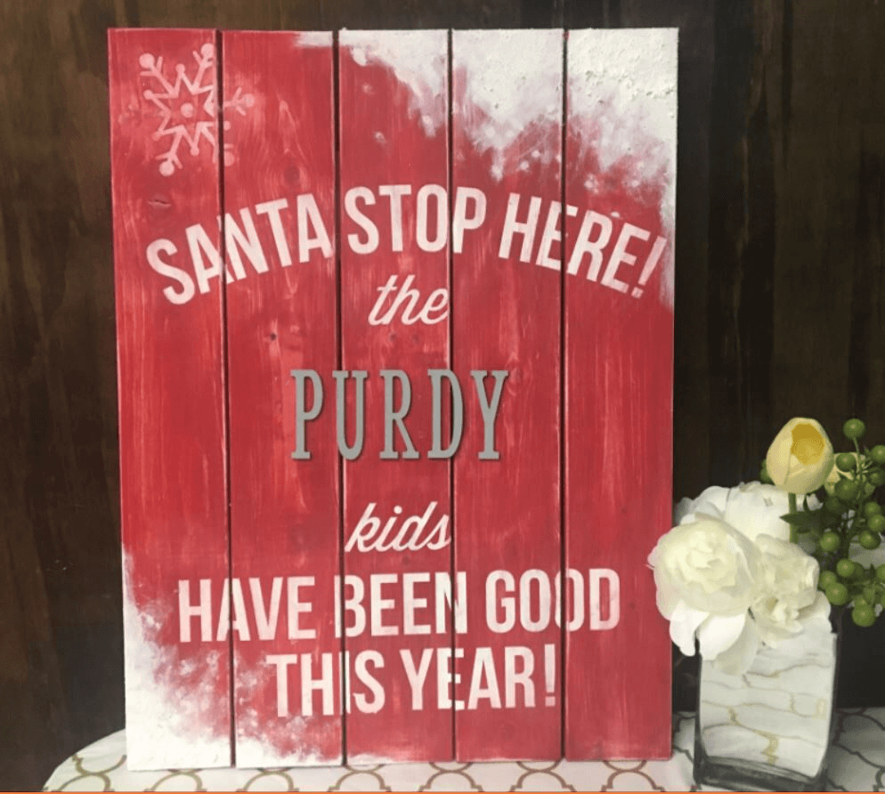 pallet santa sign