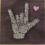 string art sign language diy