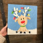 reindeer canvas painting