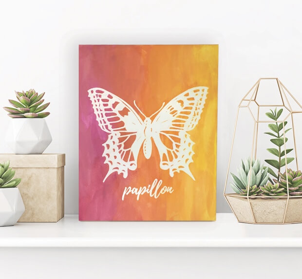 Butterfly watercolor resist - Brooke Roe