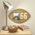 wood football personalized sign varation