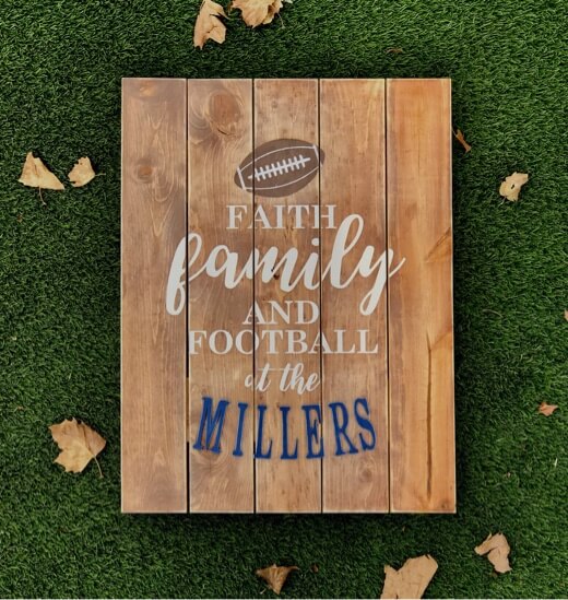 Family Faith Football Board