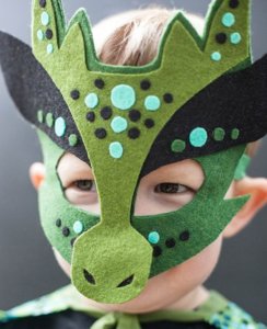 DIY Felt Halloween Dragon Mask