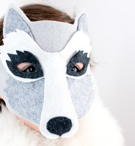 DIY Felt Wolf Halloween Mask