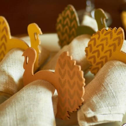 turkey napkin holders set of 6 - Brooke Roe