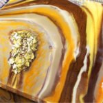 yellow resin geode board