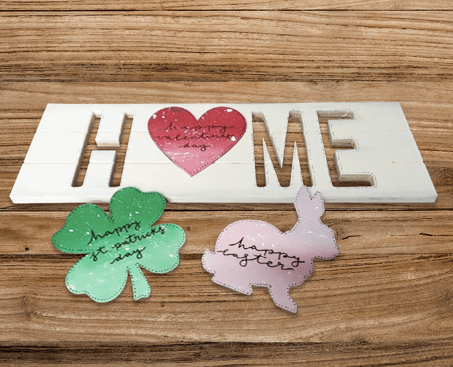 Home sign spring shapes craft