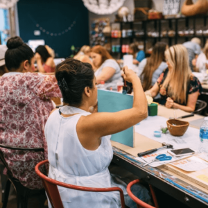 women crafting at party