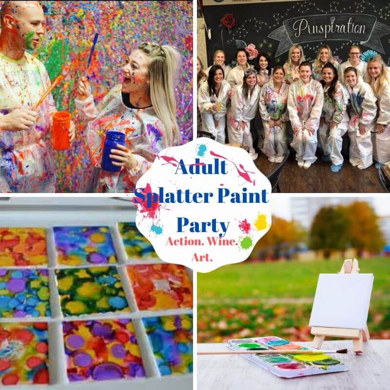adult splatter paint party