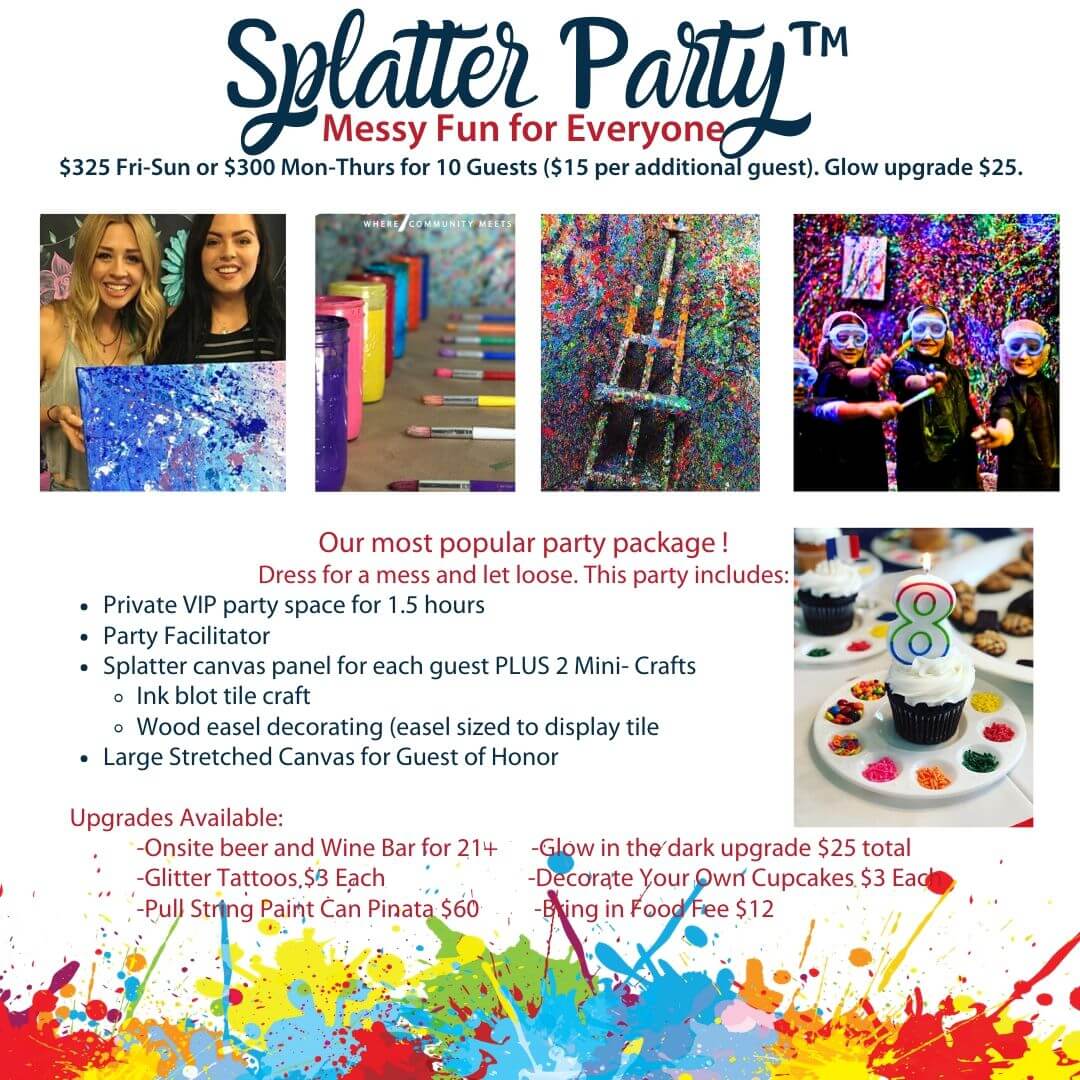 kids splatter party details