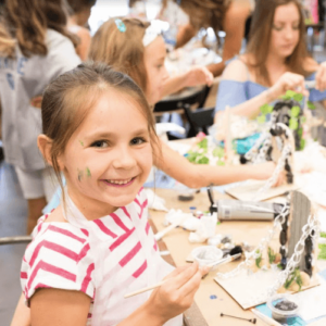 Girl crafting at pinspiration camp