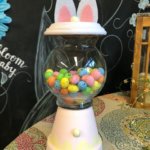 easter candy dispenser white bunny 2