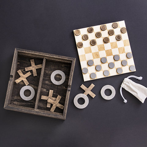 Unfinished Oversized Tic Tac Toe and Checkers Set - $55 - Pinspiration