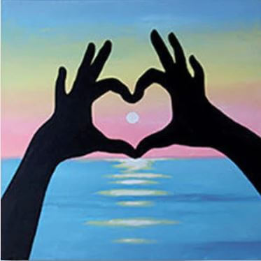 summer guided canvas sunset love