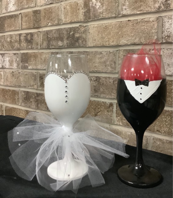 Monogramed or Painted Wine Glasses
