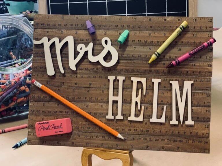 Teacher Ruler Name Sign - $38 - Pinspiration
