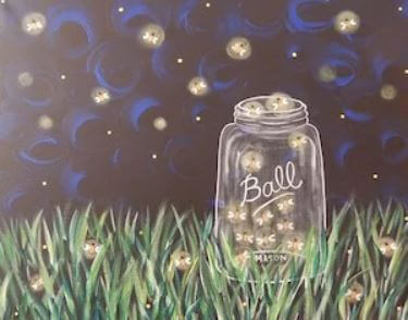 summer guided canvas catching fireflies 16 x 20