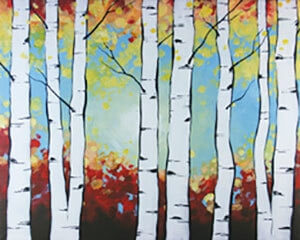 Fall- Birch Trees Canvas 16x20