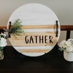 gather woodburned tray photo from vendor