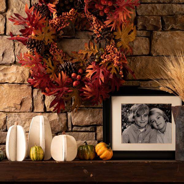 slotted pumpkins set of three white