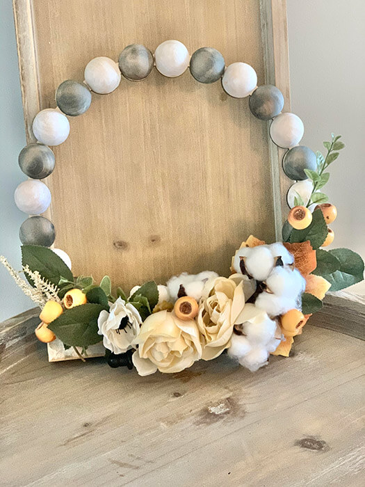 Beaded Hoop Wreath Pinspiration