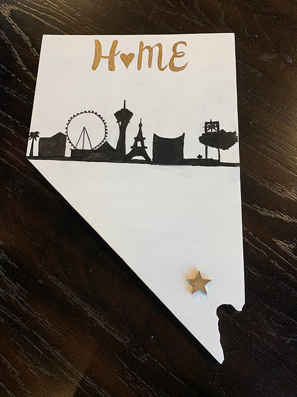 Nevada State Wood Cutout