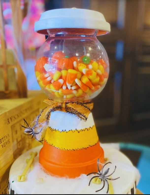 candy corn gumball candy dish (1)