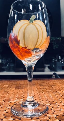 fall wine glass