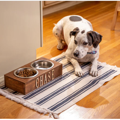 Personalized Dog Bowl Stand