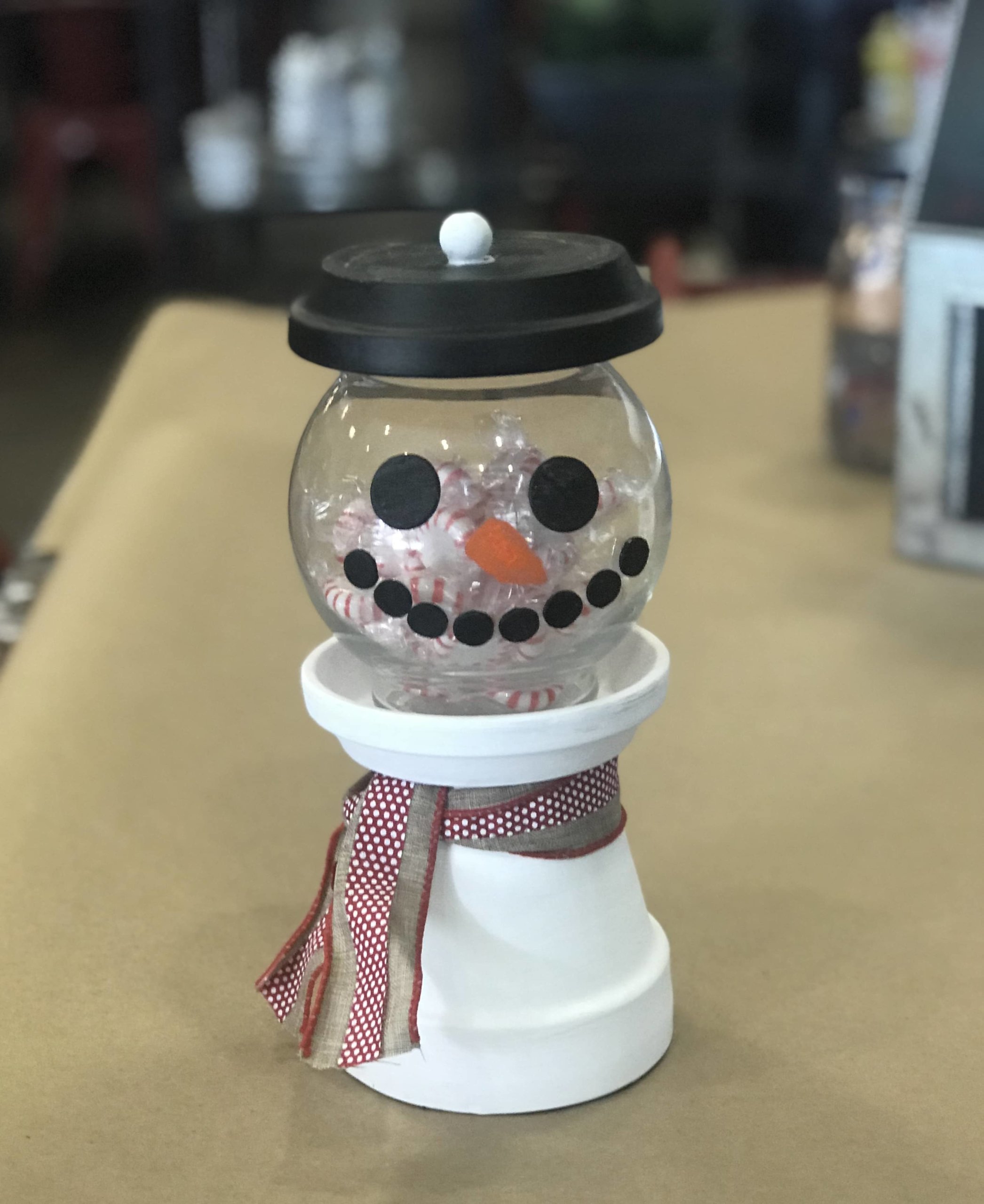 snowman candy dispenser