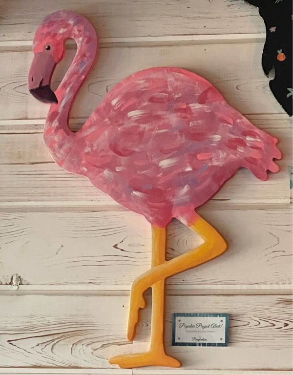 Flamingo Wood Cut Out - $49 - Pinspiration