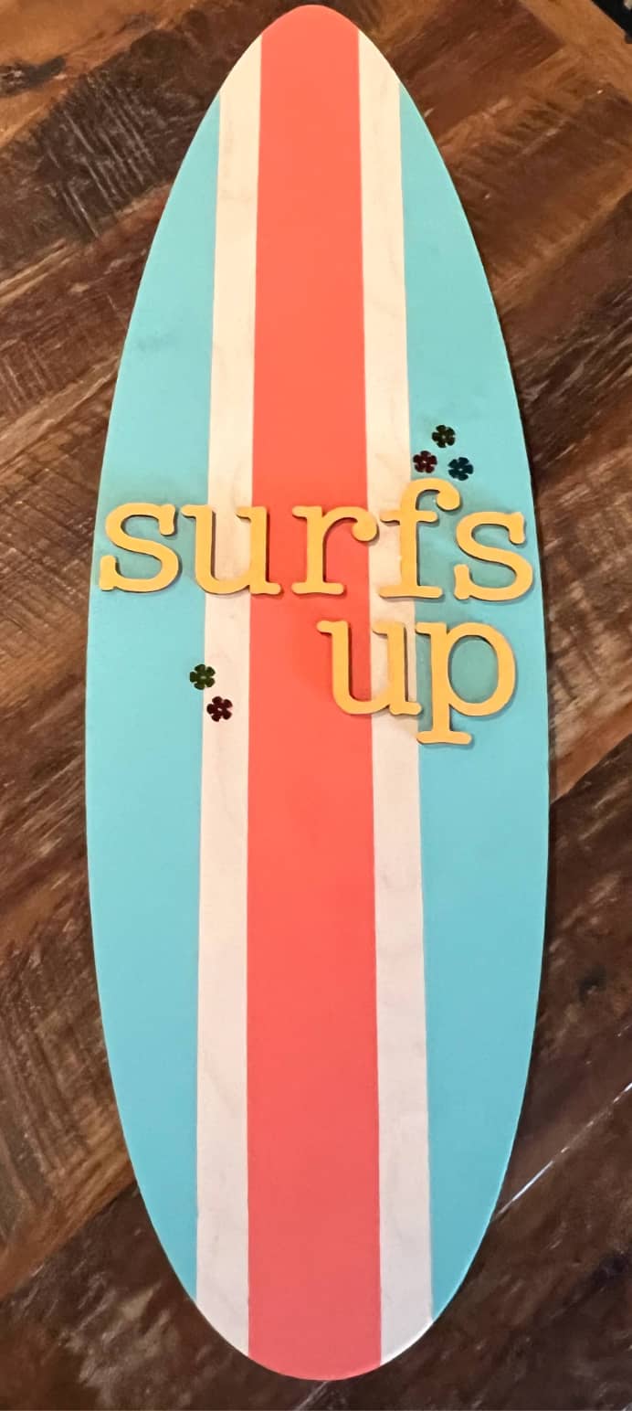 Surfboard Wood Cut Out