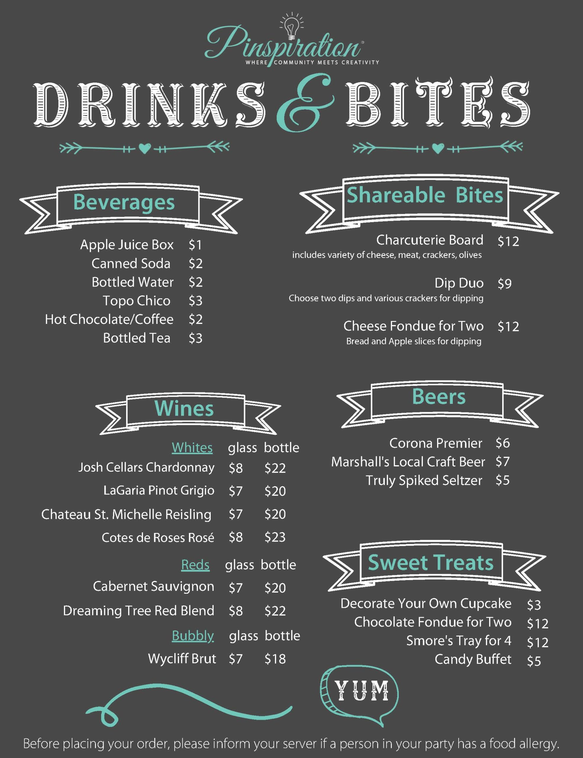 Tulsa Menu