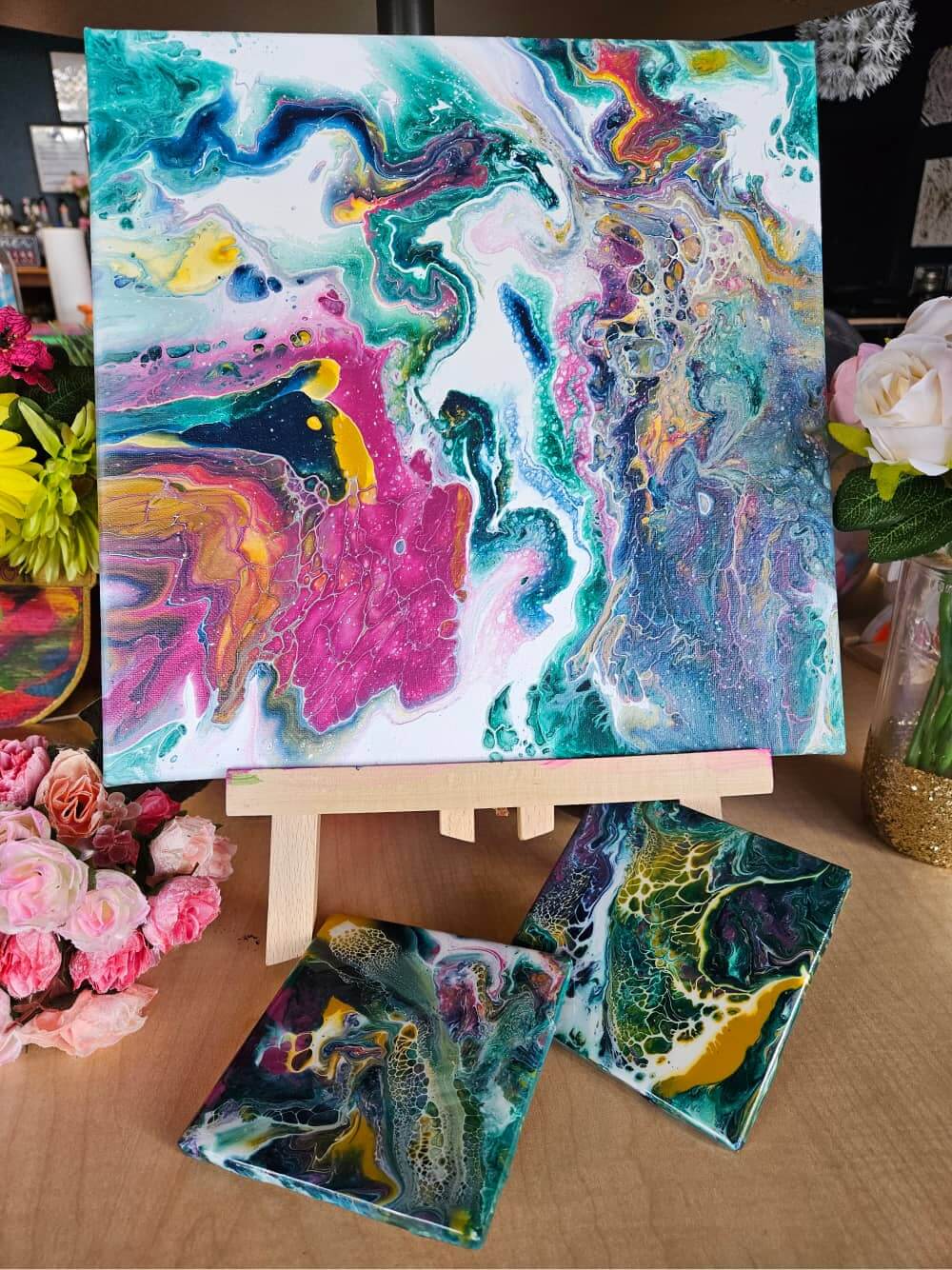 Acrylic pour party pic