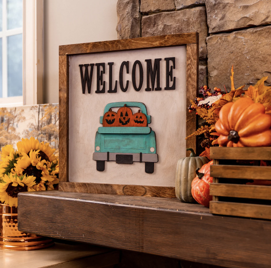 Interchangeable Vintage Truck Welcome Sign