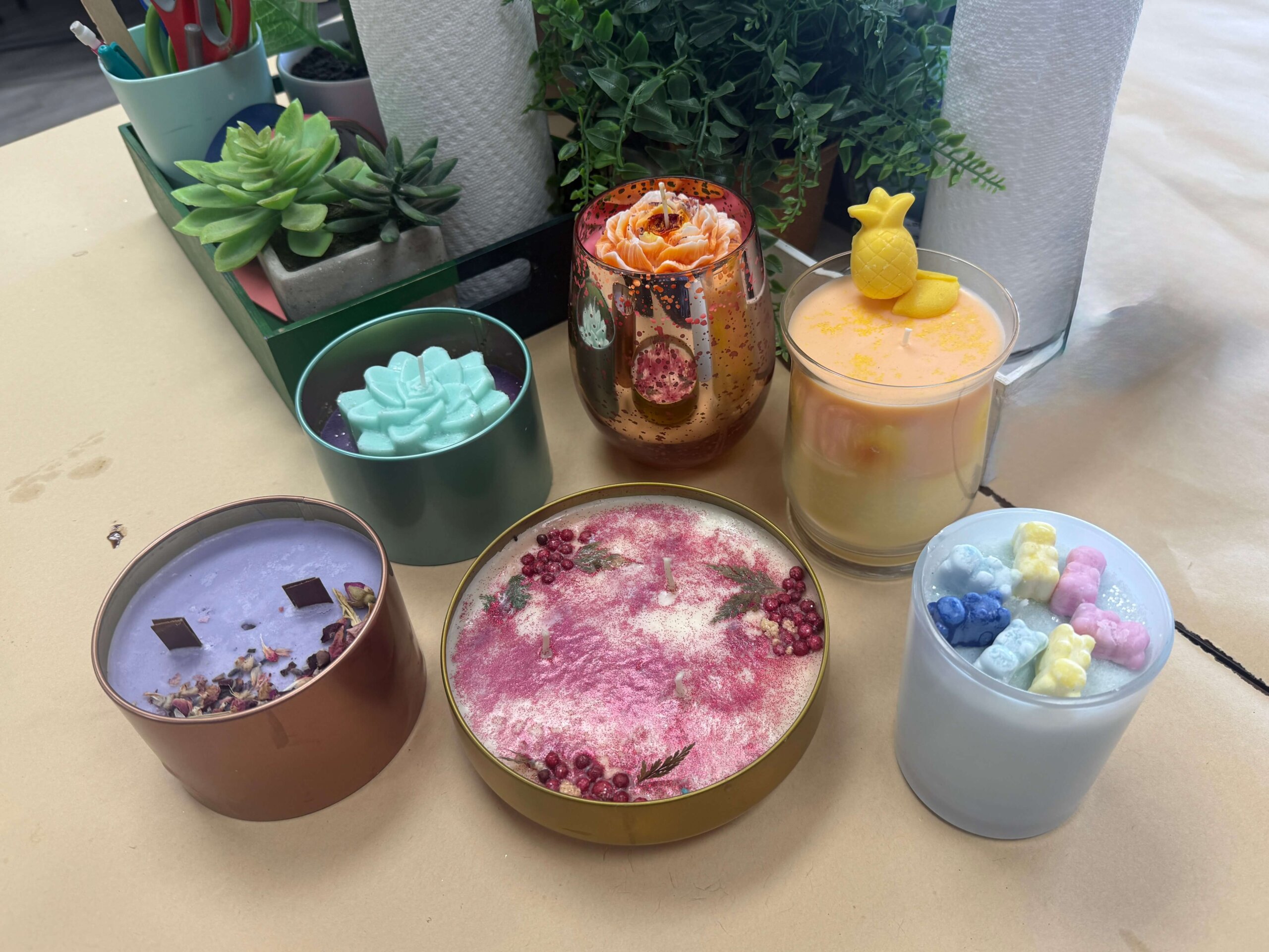 DIY soy candles craft